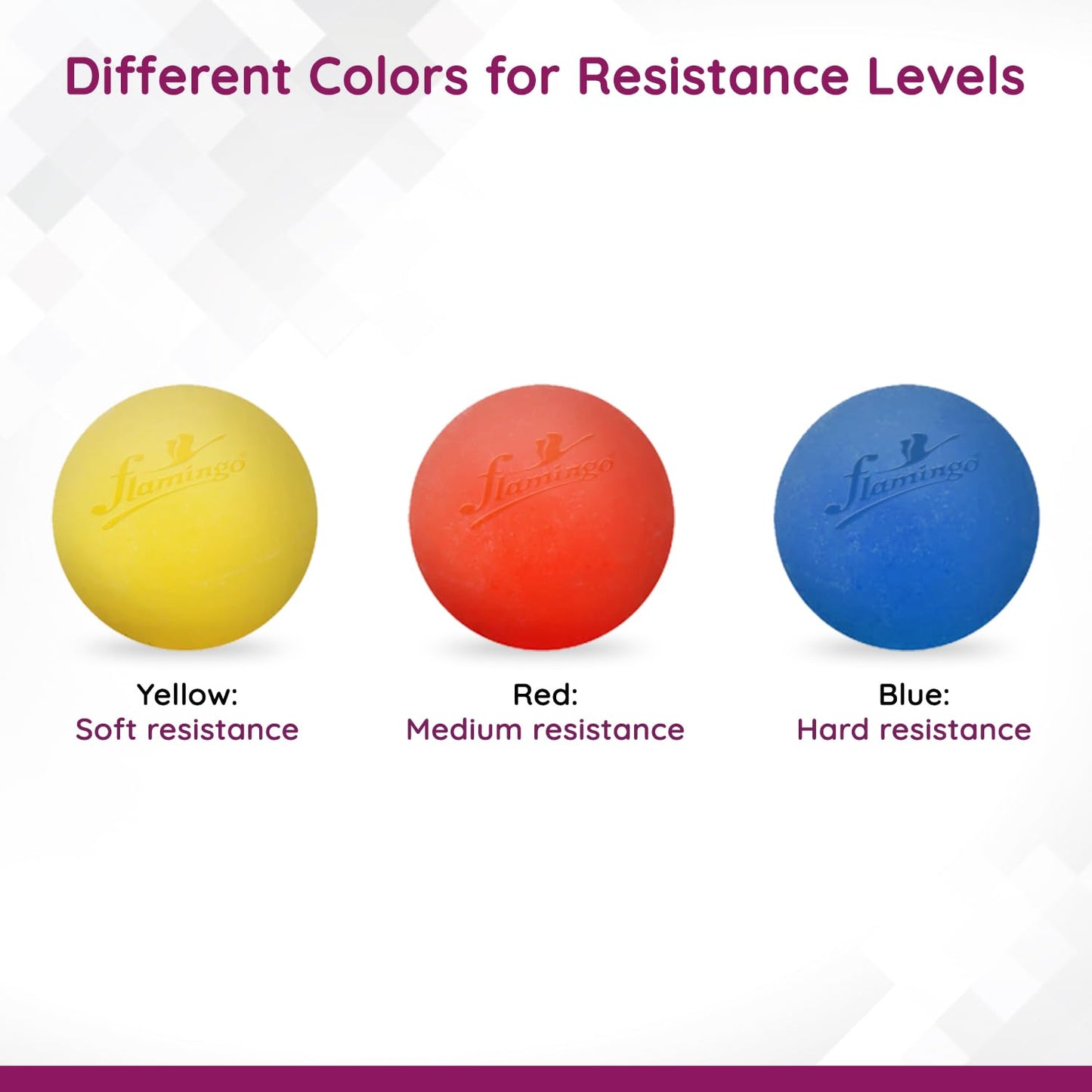Flamingo Gel Exercise Ball for Hand, Grip Muscle Strengthening,Stress Relief, Arthritis, Finger, Wrist, Carpal Tunnel & Pain Relief | Color-Medium-Red | Size-U