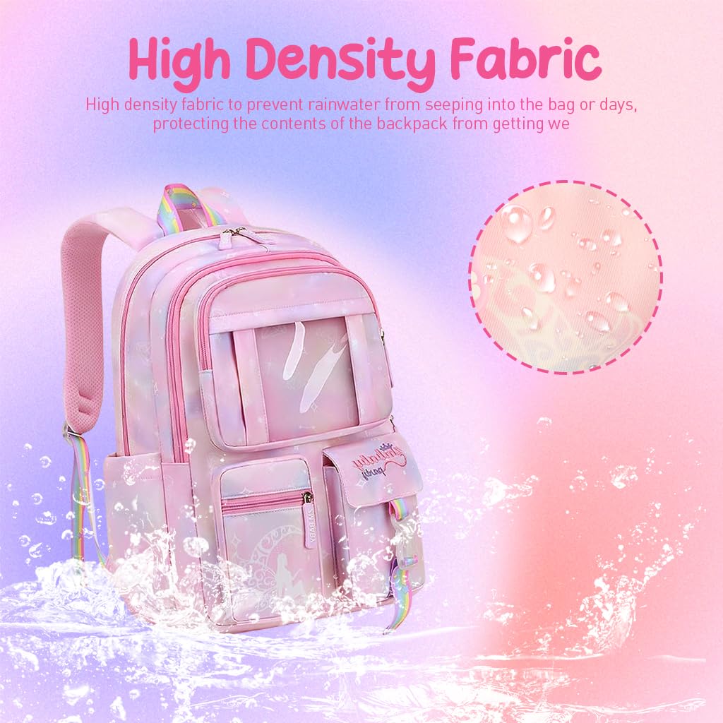 Cartoon Stylish School Backpack for Girls 7-12 Years