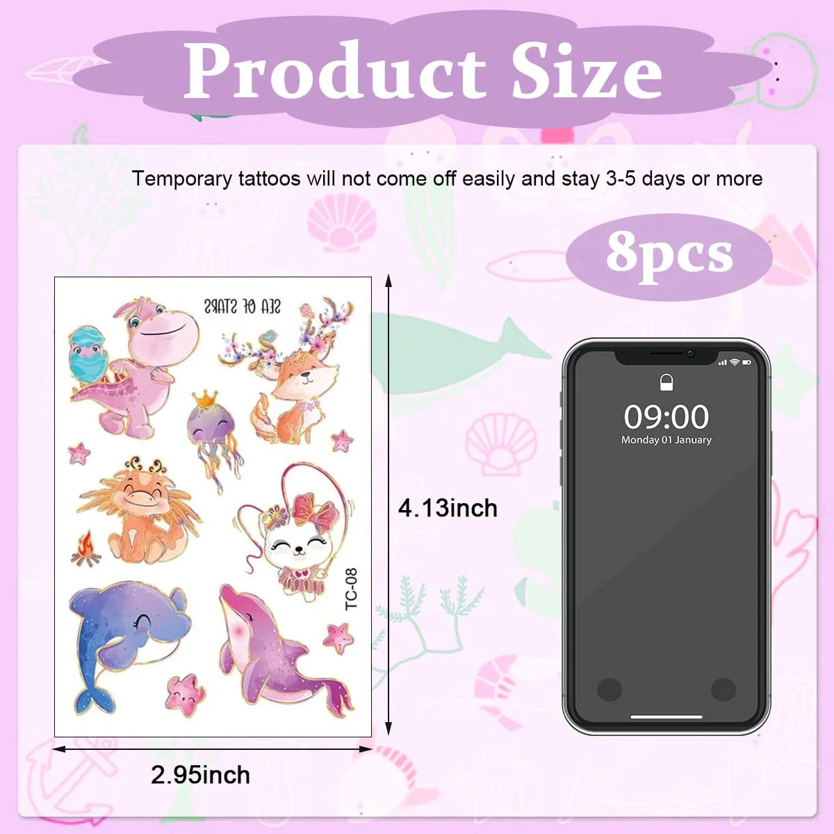 Temporary Glitter Tattoo Stickers for Face Body Party