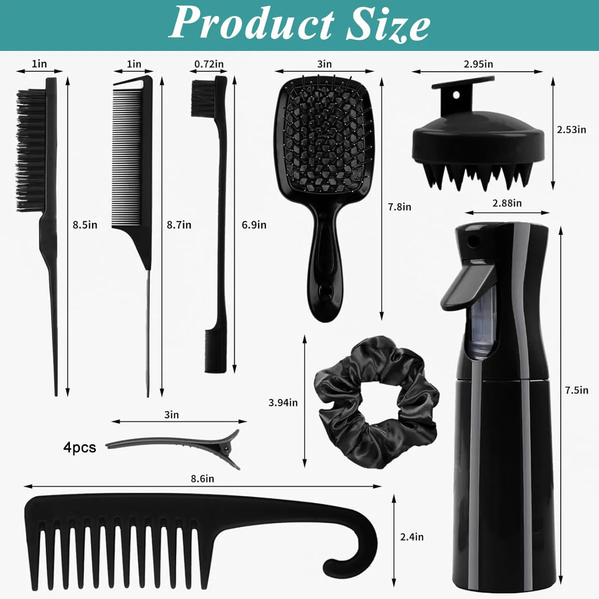 12Pcs Hair Brush Set