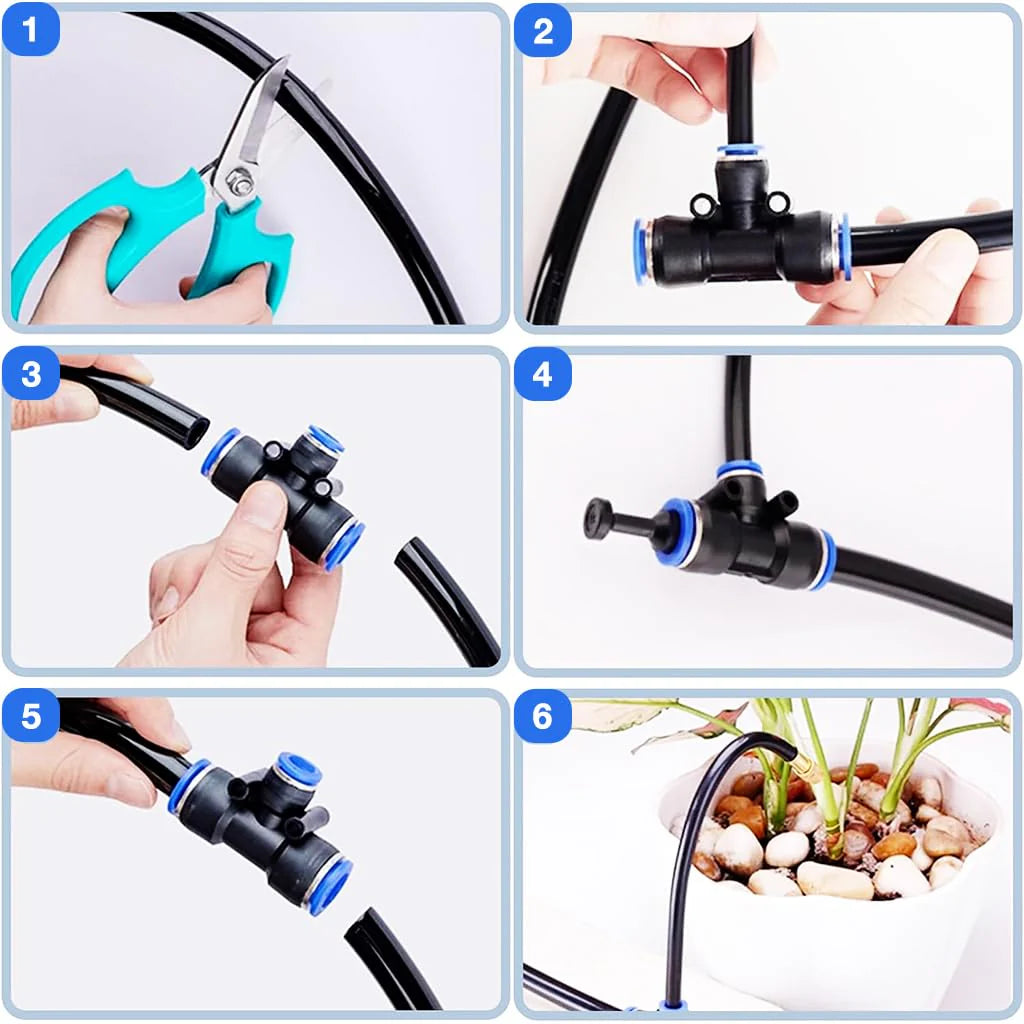 Slow Drip Irrigation Kit 15m Long Drip Water Pipe