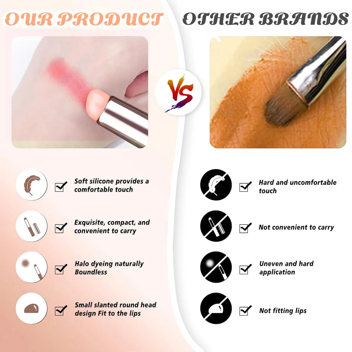 Silicone Lip Applicator Silicone Lip Brush