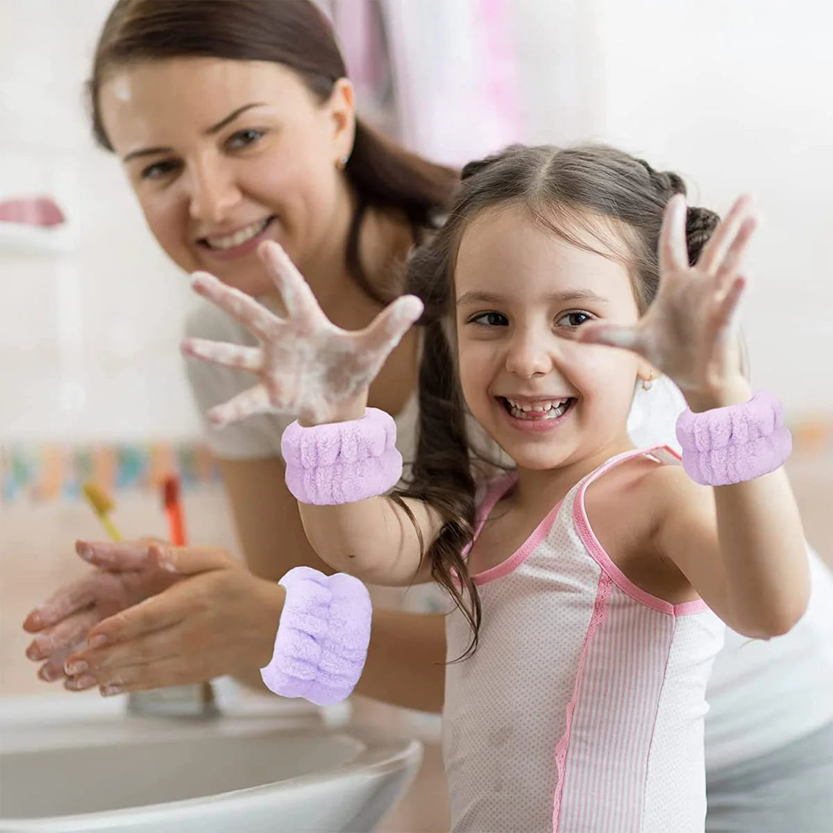 Facial Spa Headband Wristband Combo Set