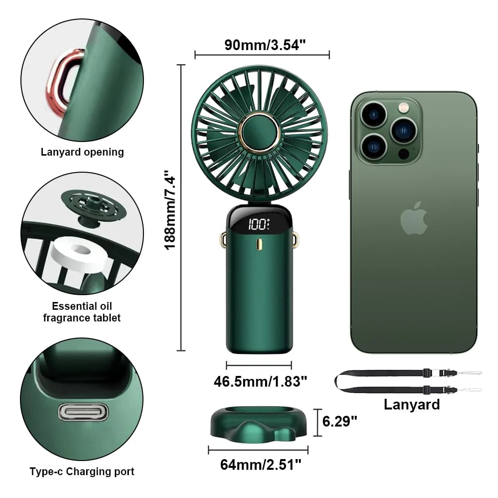 Mini Handheld Fan (Green)