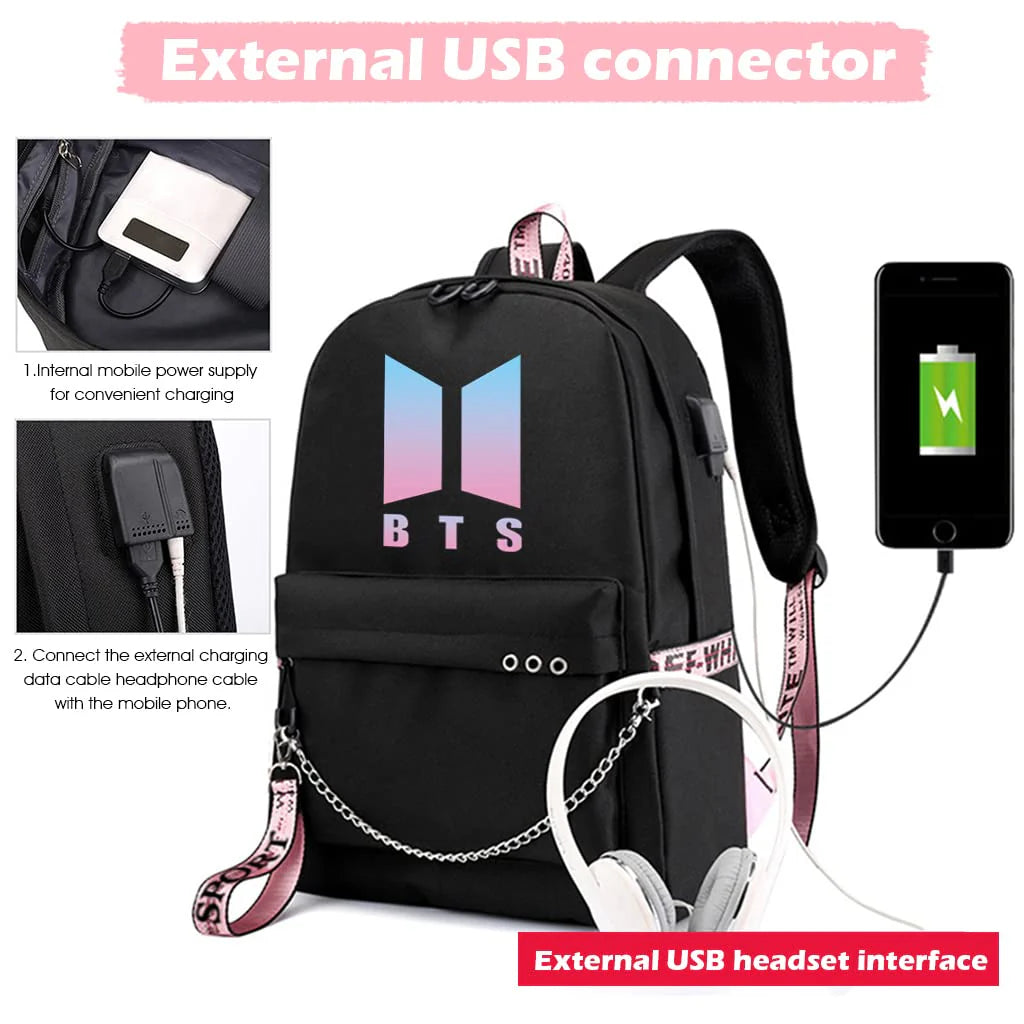 Shoulder Bag with USB Charging Port