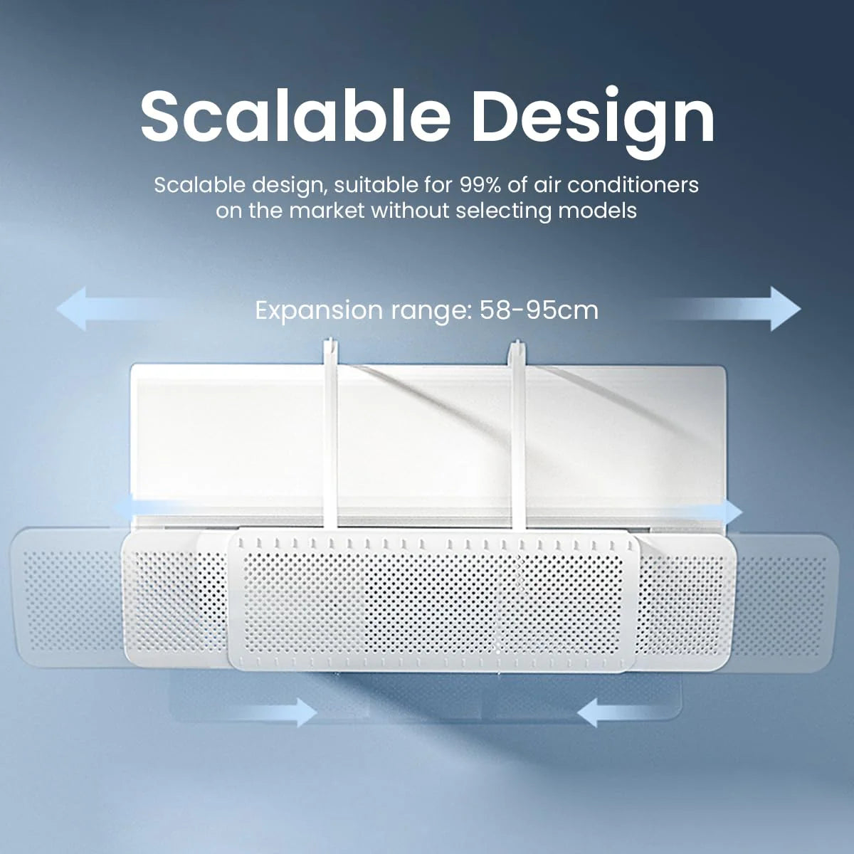 Adjustable Air Conditioner Wind Deflector 22-32 Inches for Room/Office