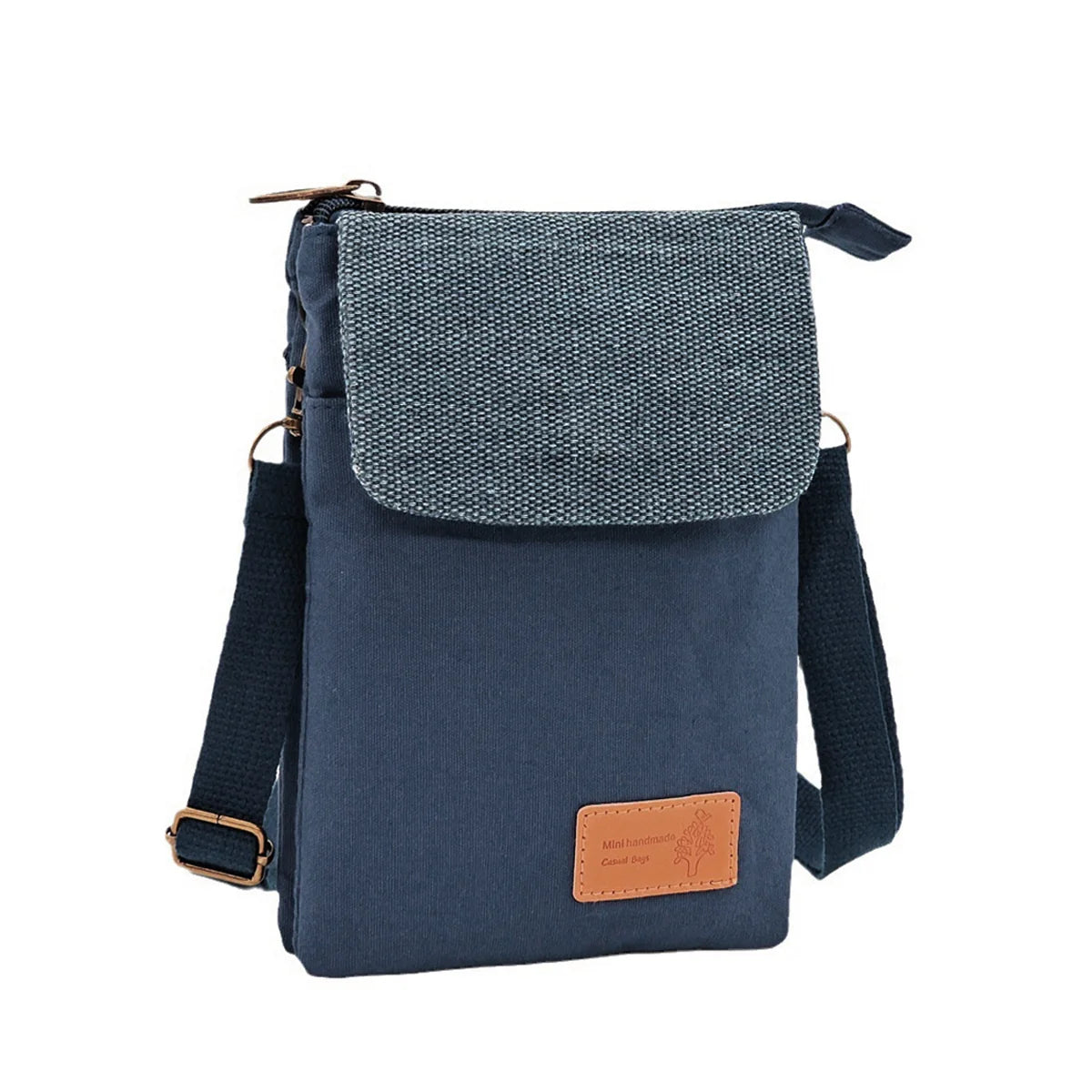 Canvas Mini Phone Sling Bag with Detachable Strap