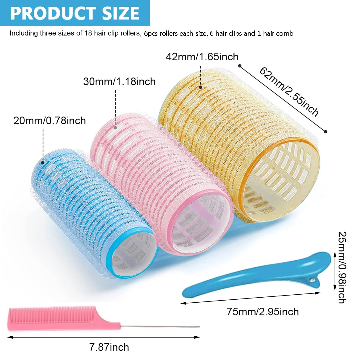 Heatless Hair Curler Roller Kit