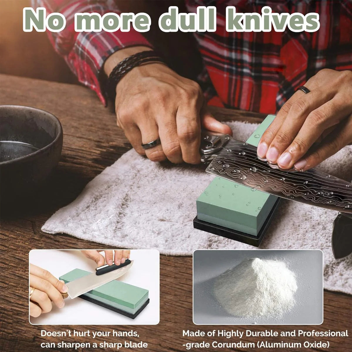 Professional Kitchen Knife Sharpener Whetstone 400/1000/3000/8000 Grit