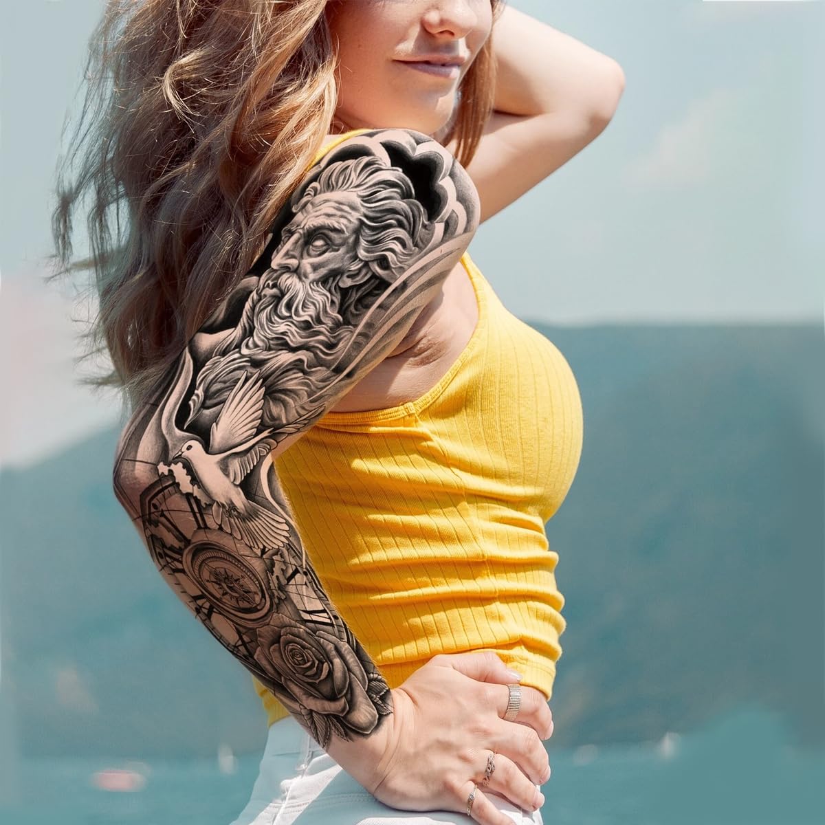 Forearm Tattoo for Men Women Large Temporary