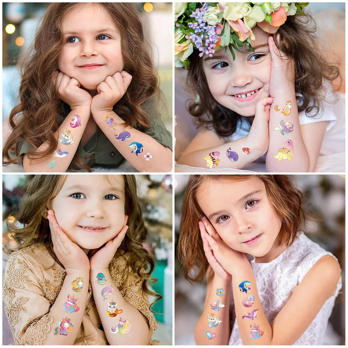 Temporary Glitter Tattoo Stickers for Face Body Party