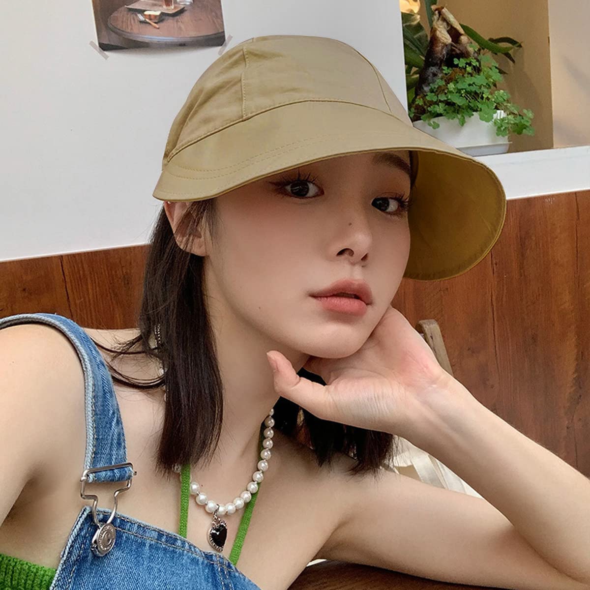 Wide Brim Beach Bucket Hat for Women