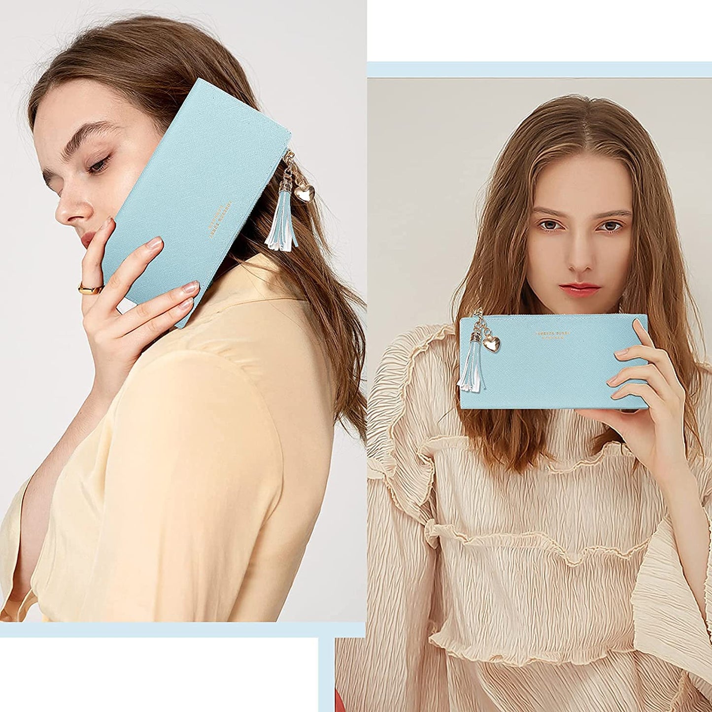 Wallets Purses for Women Leather Thin Travel Clutch