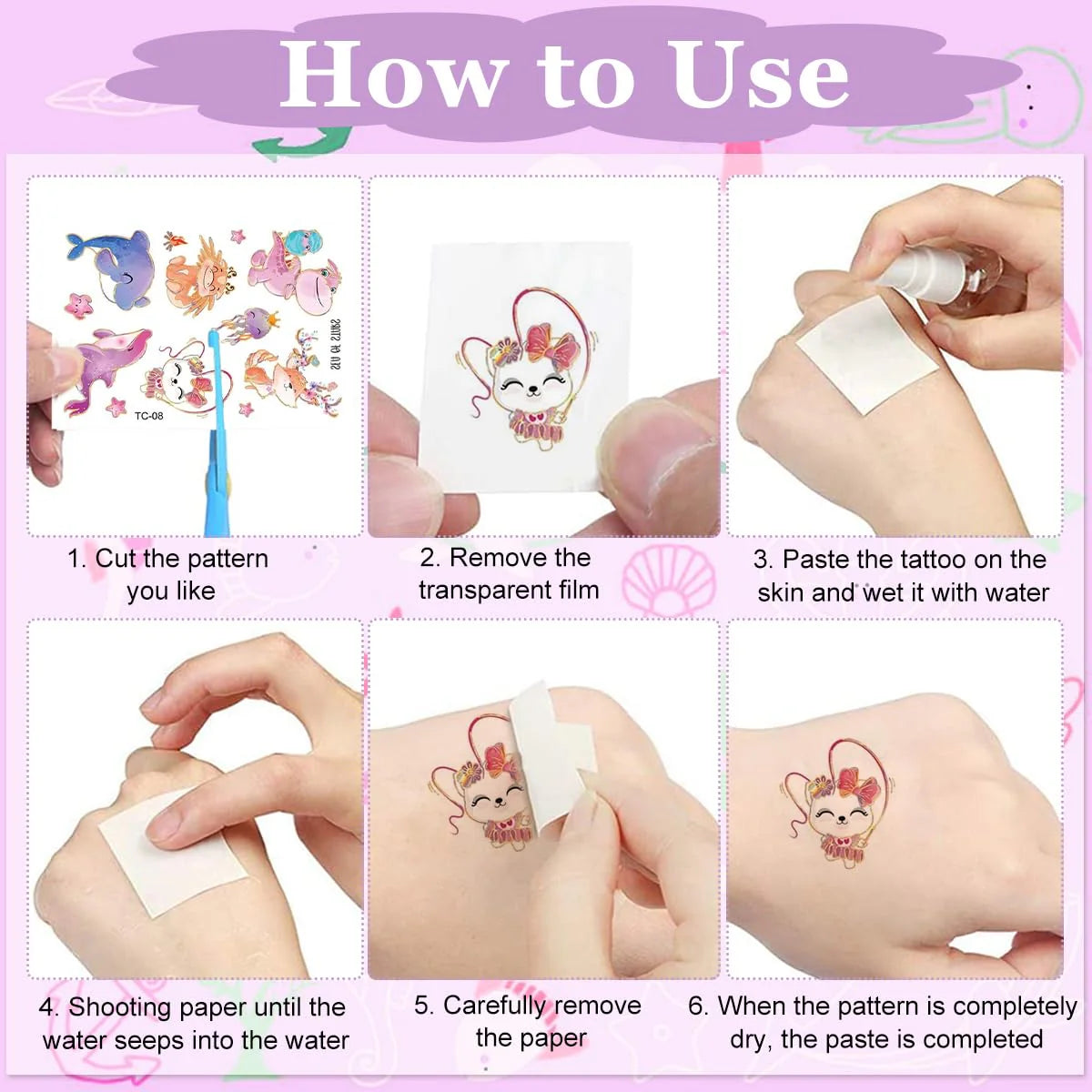 Temporary Glitter Tattoo Stickers for Face Body Party