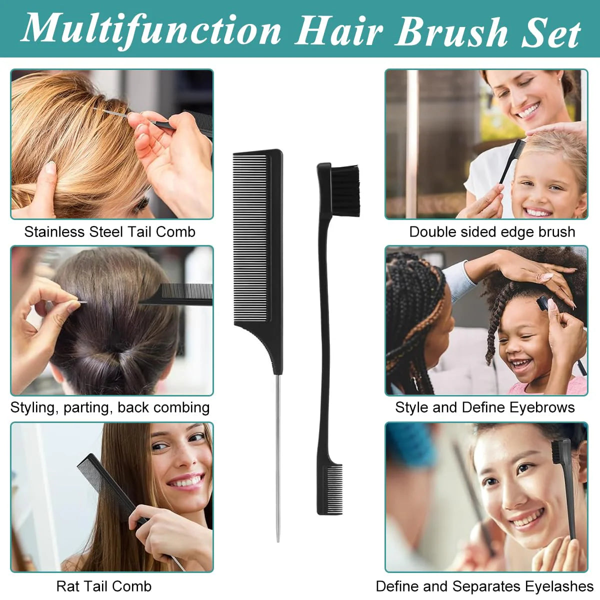12Pcs Hair Brush Set