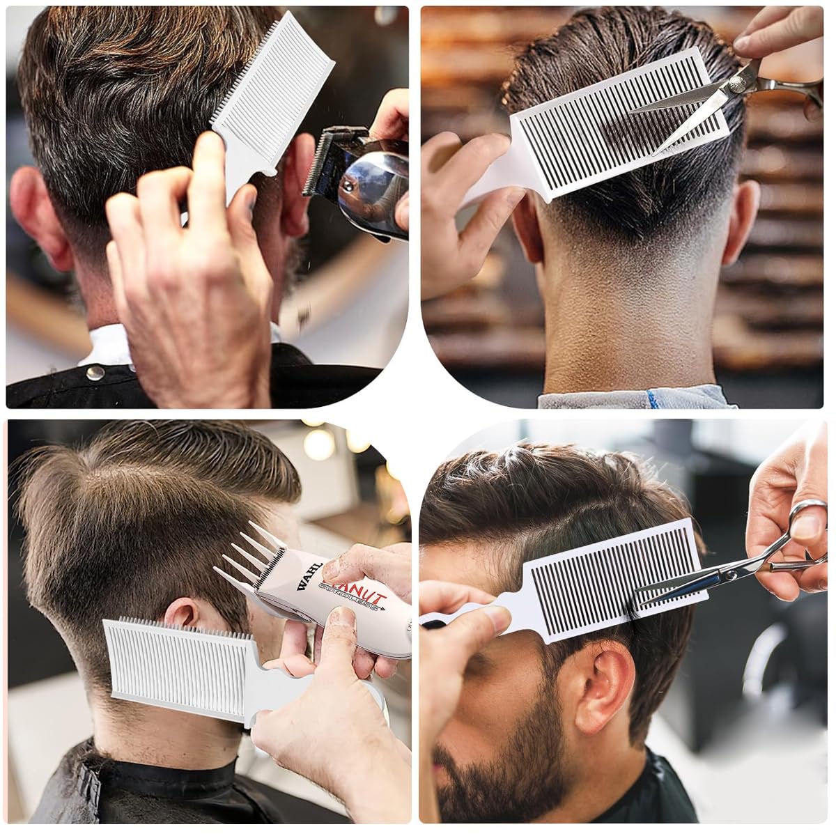 2Pcs Barber Fade Comb for Men Hair Cutting Comb