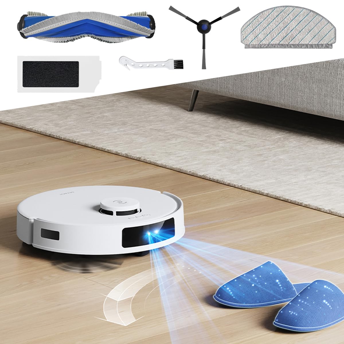 Vacuum Cleaner Accessory Kit for Ecovacs N20 Pro/N20 Robot (10Pcs)