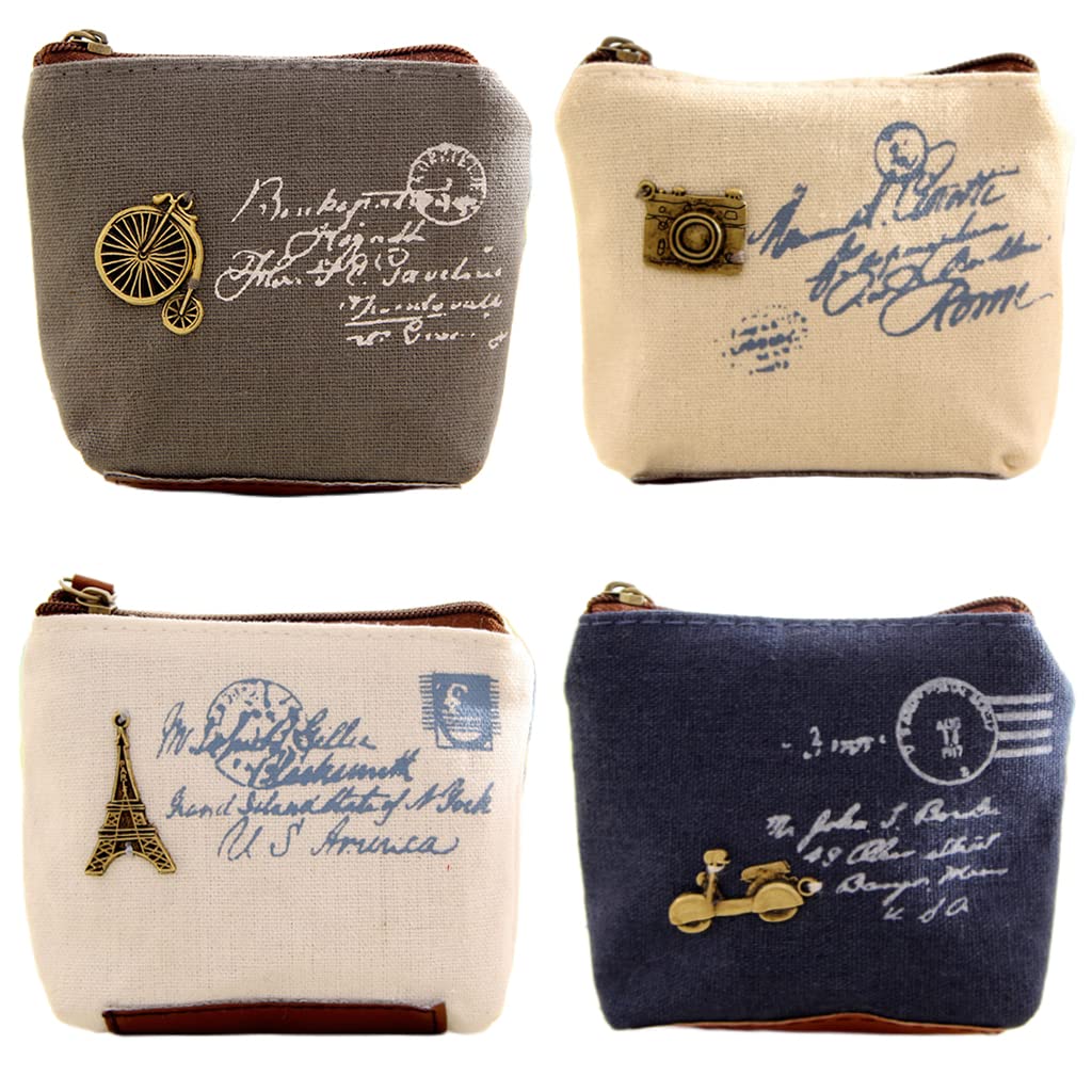 4pcs Mini Wallets Coin Pouch Card Bag for Women