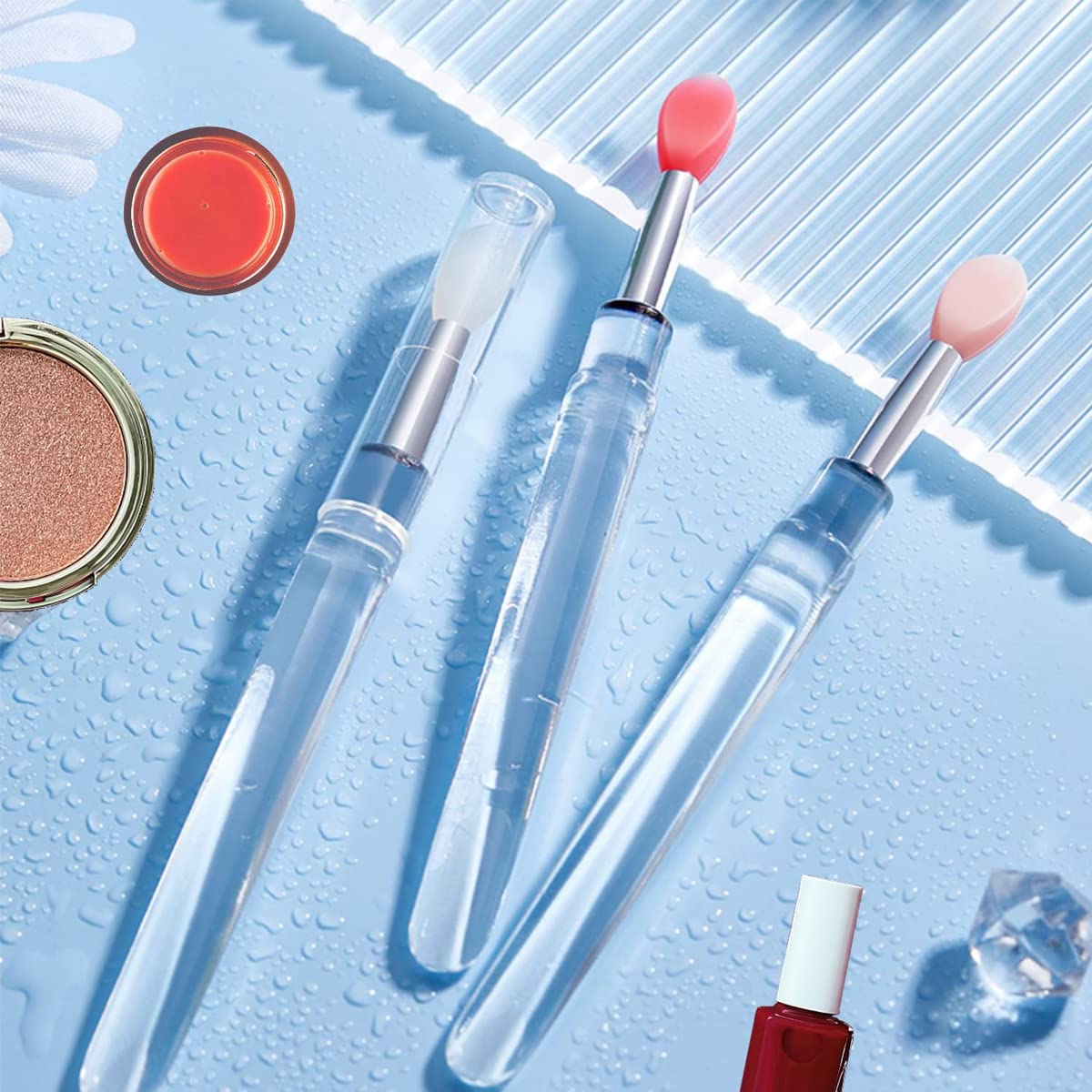 Reusable Silicone Lip Applicator with Cover