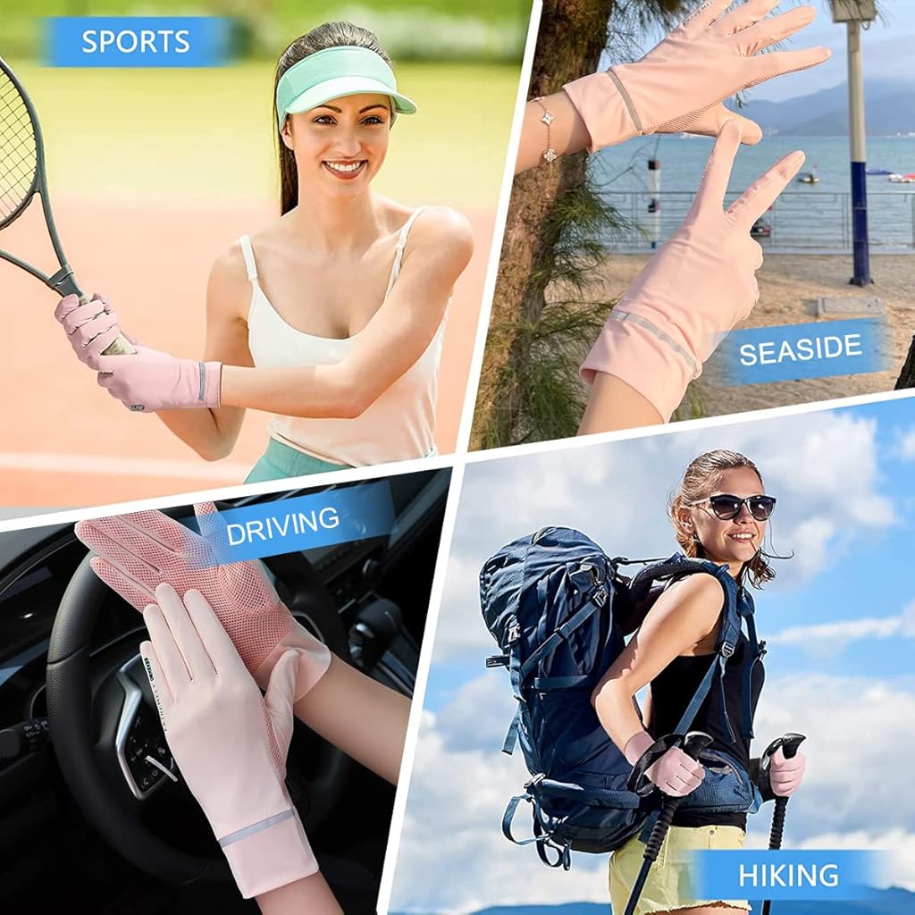 Hand Gloves for Women Sun Protection Non-Slip Touch Screen Gloves