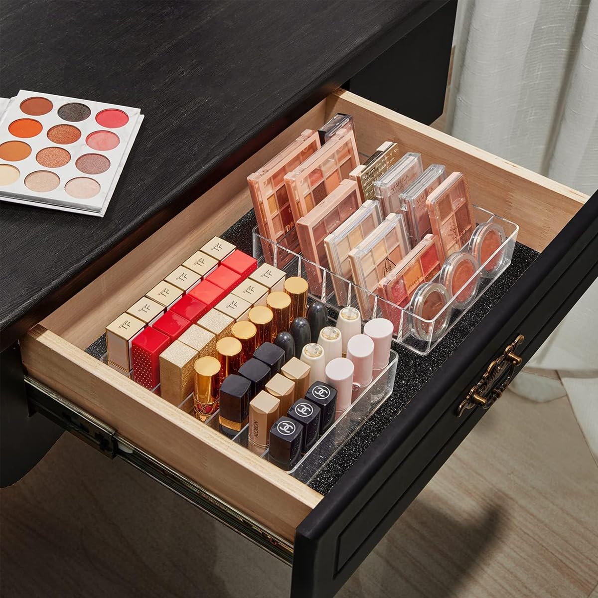Clear Acrylic Makeup Organizer for Vanity 7 Sections