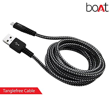 boAt Rugged v3 Unbreakable 1.5m Micro USB Cable (Black)