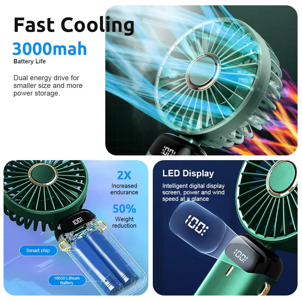 Mini Handheld Fan (Green)