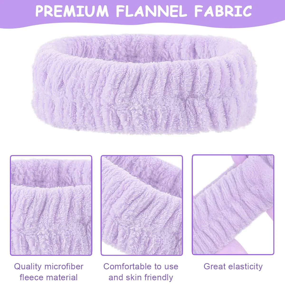 Facial Spa Headband Wristband Combo Set