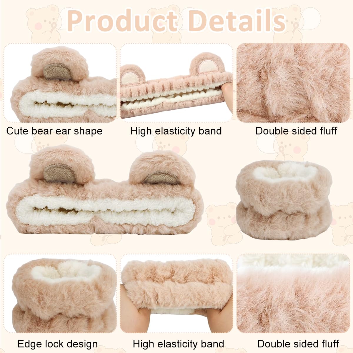 Cute Facial Makeup Hair Band and Wrist Bands Towel