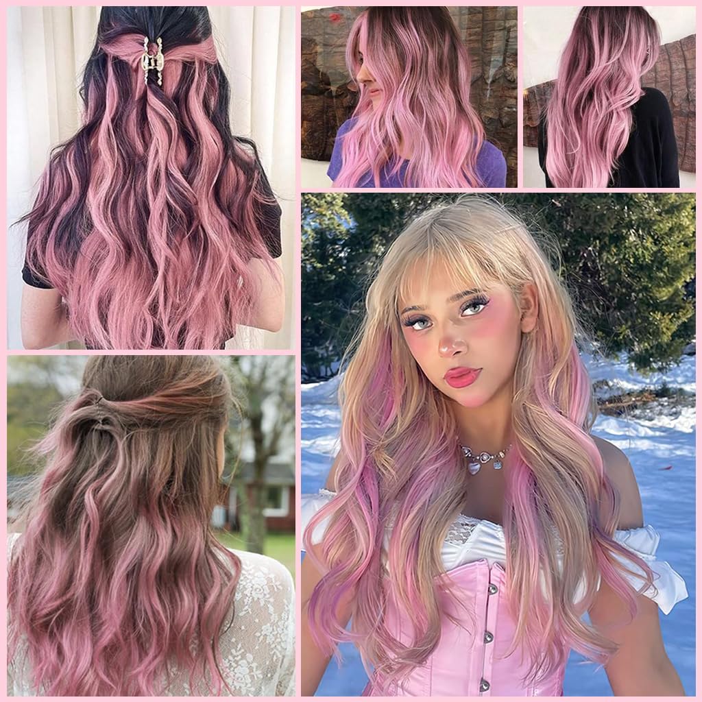 Synthetic Fiber Tinsel Hair Extensions for Women