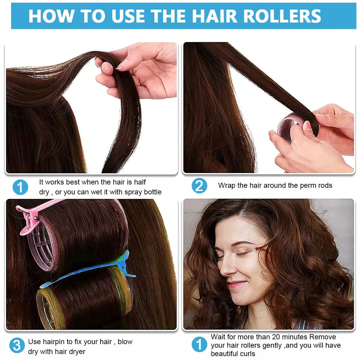 Heatless Hair Curler Roller Kit