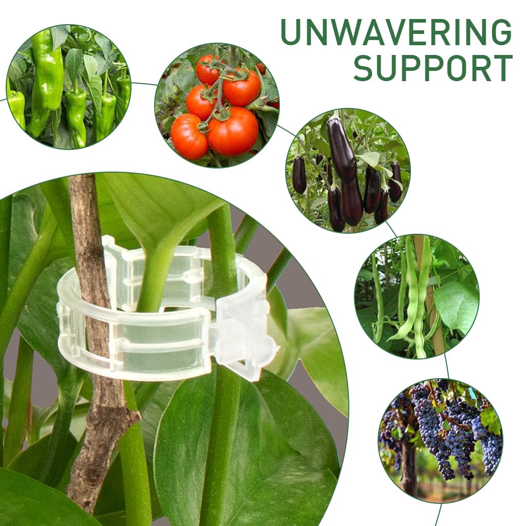 300Pcs Gardening Supportive Ring Clips for Plants