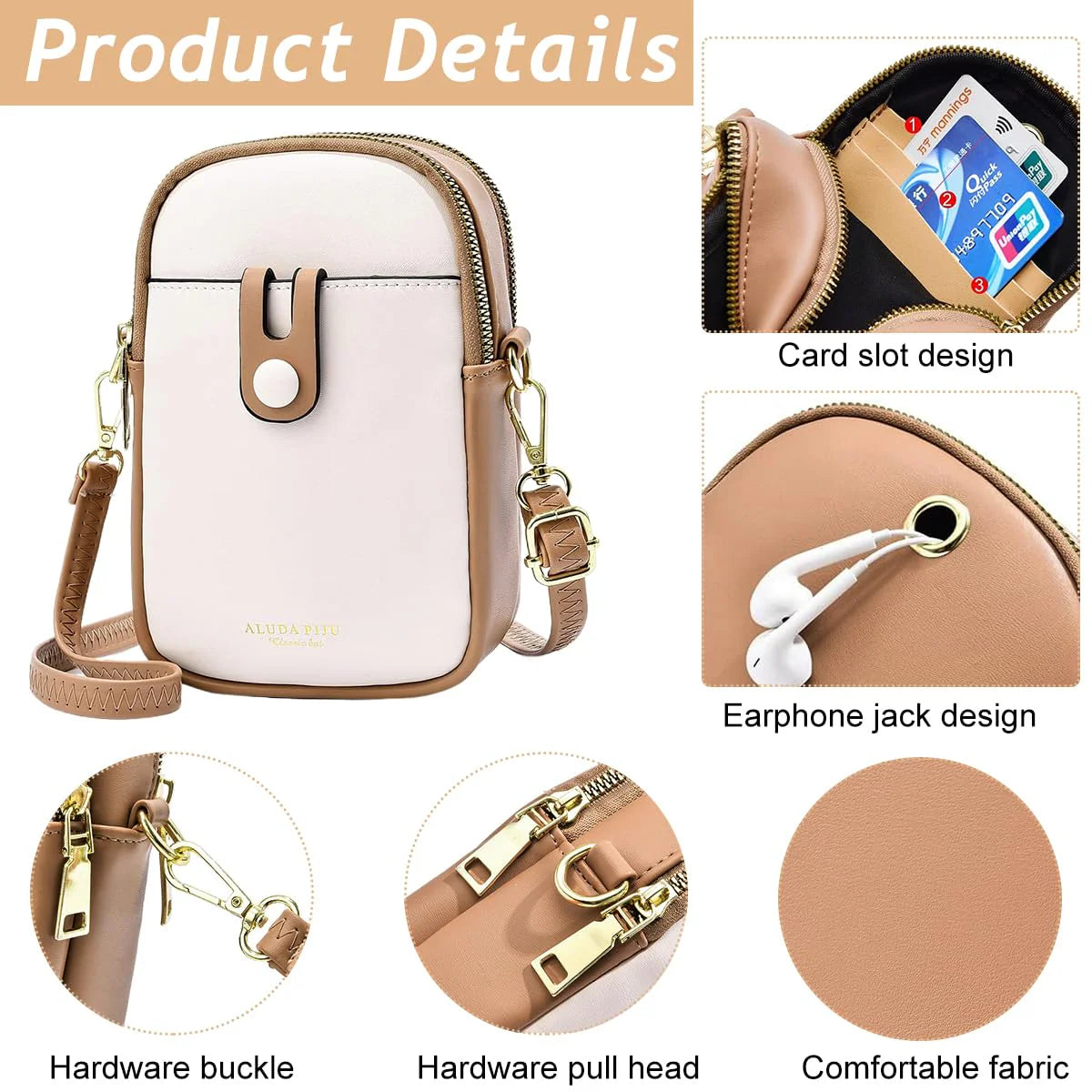 Mini Phone Bag Women PU Crossbody Card Sling Bag