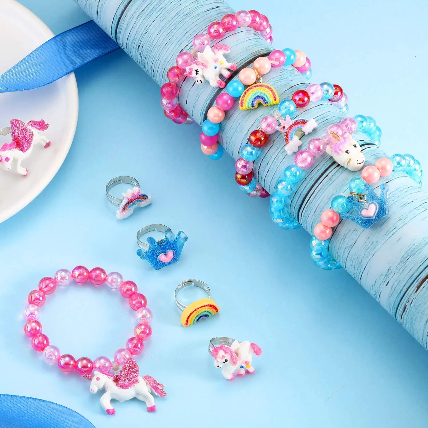 Unicorn Bracelet Jewelry Set for Girls 12Pcs
