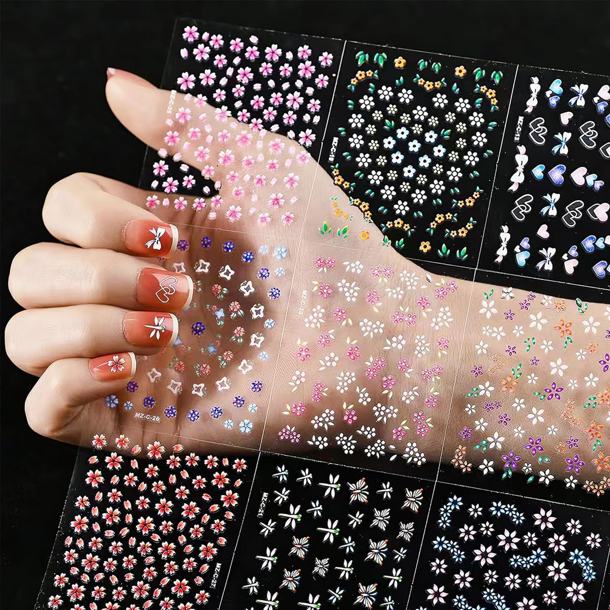 30 Sheet Mini Colorful Daisy Nail Art