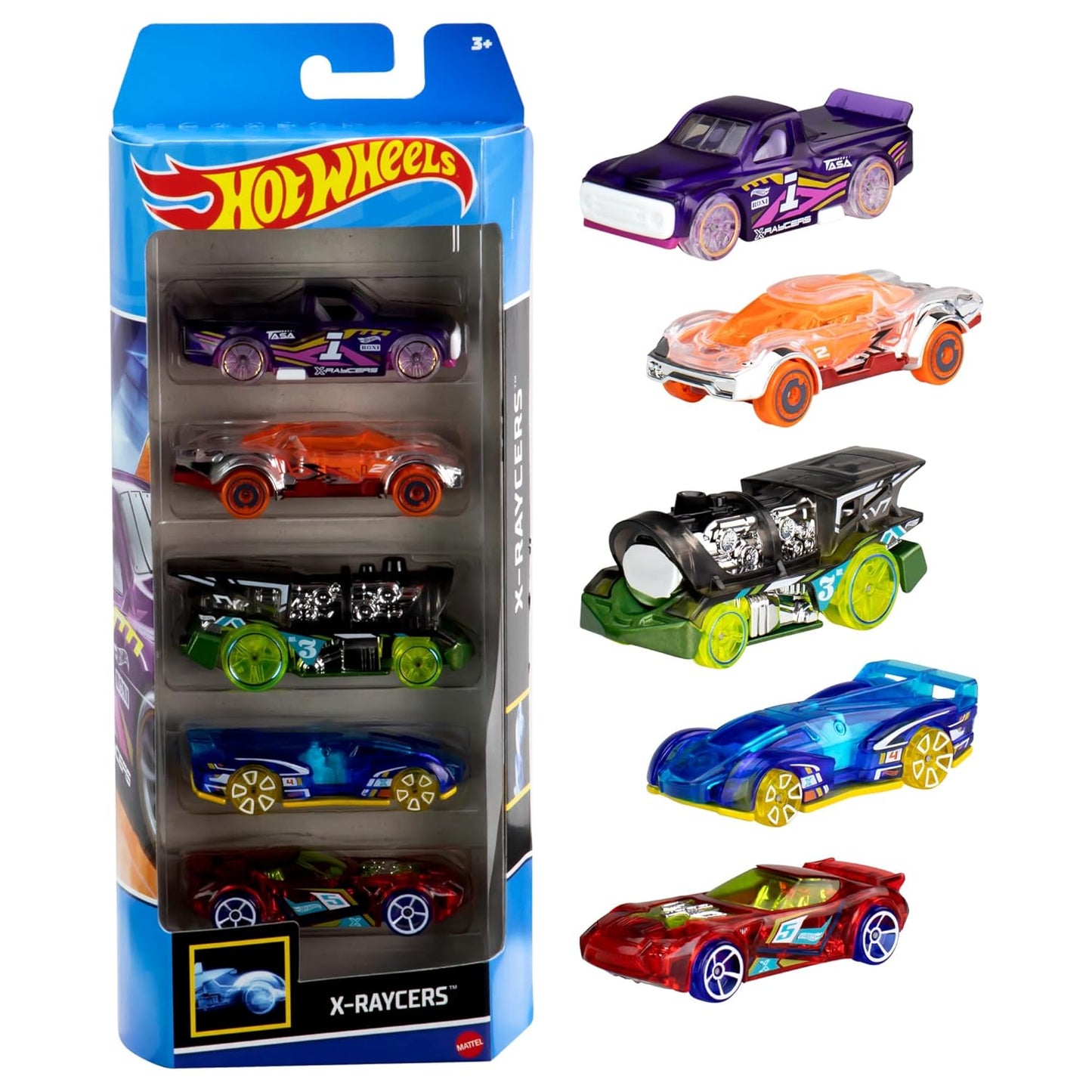 Hot Wheels 5 Car Gift Pack, Metal Cars (Styles May Vary) Multicolor, 3 years and above