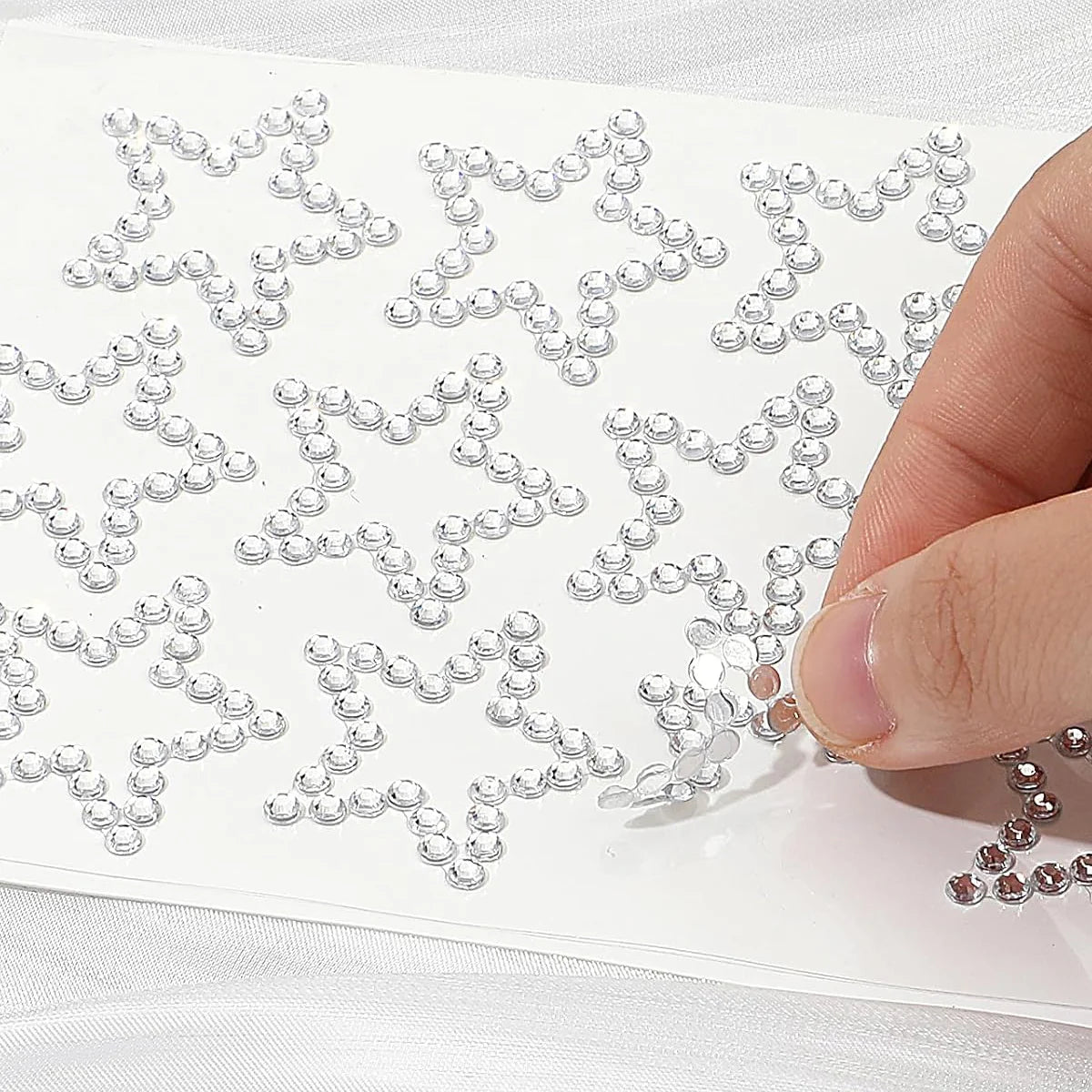 Shimmering Heart Numbers Stickers for Face