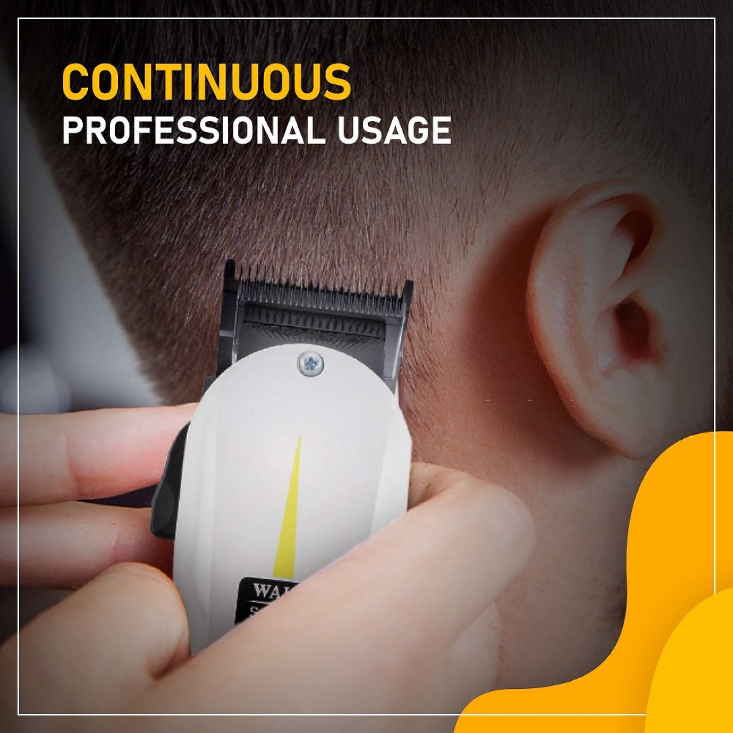 Wahl 08466-424 Corded Super Taper Hair Clipper; 6000 rpm; 1-2 mm cutting length, 4 Guide Combs (3mm-13mm), Designed for Tapering