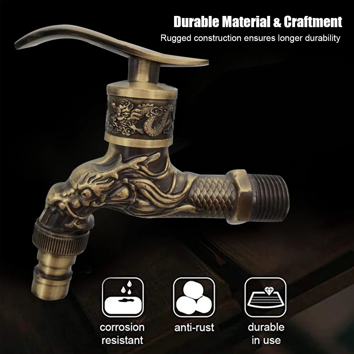 Retro Wash Basin Faucet Bathroom Wall Mount Faucet