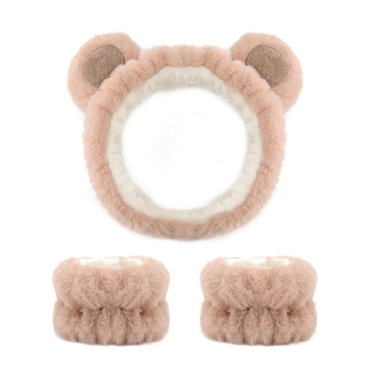 Cute Facial Makeup Hair Band and Wrist Bands Towel