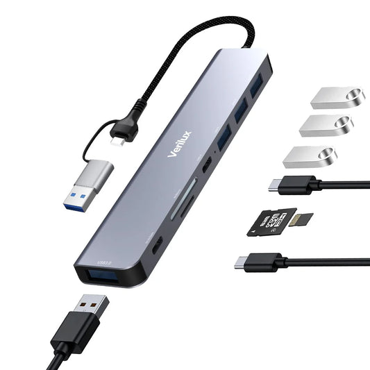 USB HUB 3.0 for PC 8 in 1 USB C HUB for MacBook Pro Air