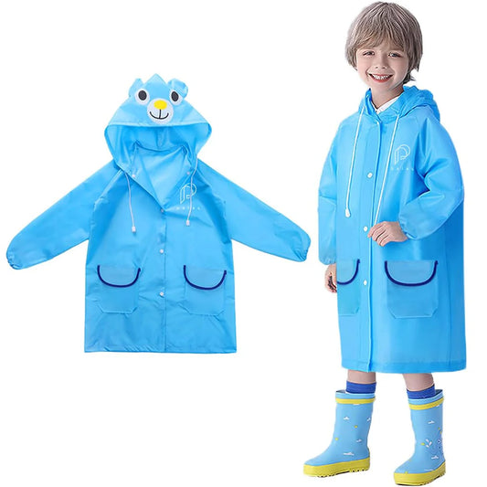 Kids Raincoat with Hood Polyester Bright Color