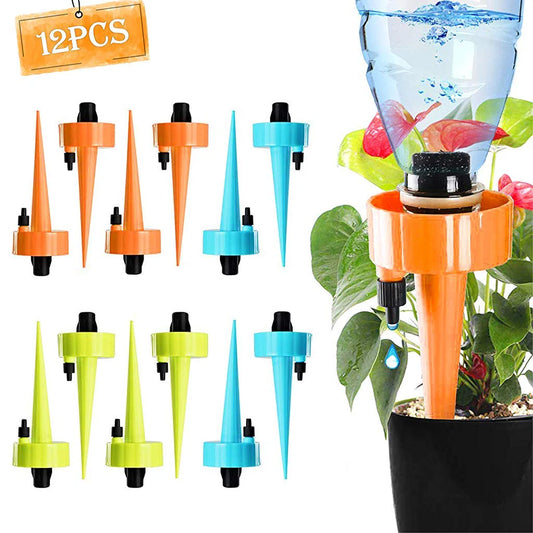 12Pcs Drip Irrigation Kit for Garden Home Office with Slow Release Control