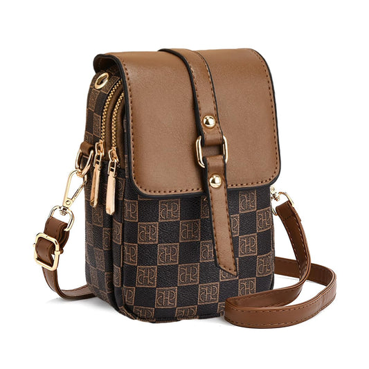 PU Leather Sling Crossbody Phone Bag for Women
