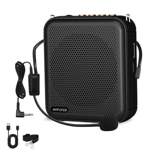 10W Mini Voice Amplifier Portable Rechargeable with Wired Microphone Headset