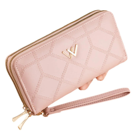 PU Leather Hand Purse Wallet RFID Clutch with Strap