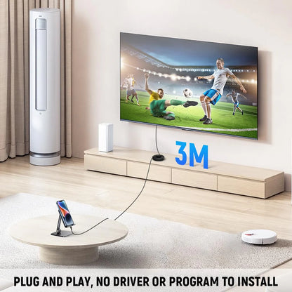Type C to HDMI 4K@60Hz Cable 10ft for MacBook, iPad, Samsung