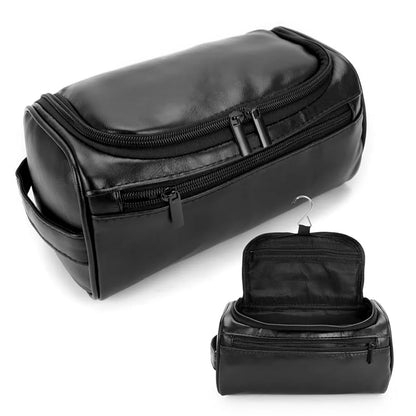 Stylish Large Capacity Waterproof PU Makeup Bag with Handle