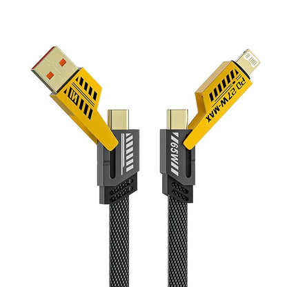 USB C Charging Cable USB C Data Cable 4 in 1 USB C to Light-ing USB C to USB A Cable USB A