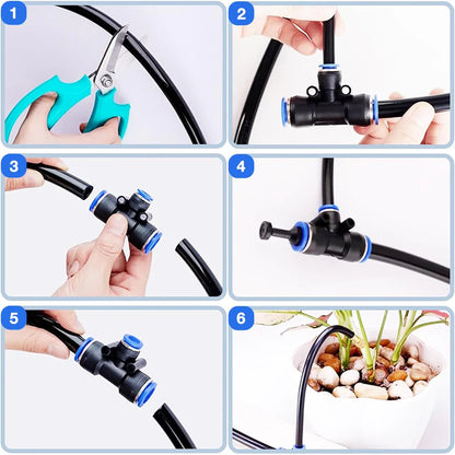 Slow Drip Irrigation Kit 15m Long Drip Water Pipe